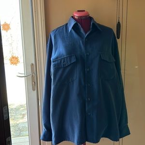 Navy blue long sleeve blouse size medium to large